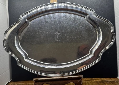 Reed And Barton Hepplewhite Demitasse Sterling Silver Tray 624 Grams  D560