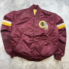 Vintage 80s Starter Washington Redskins Satin Bomber Jacket Adult Medium NFL