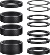11Pcs Carbon Fiber Headset Spacers 1 1/8" Headset Spacer for MTB BMX Road Bikes