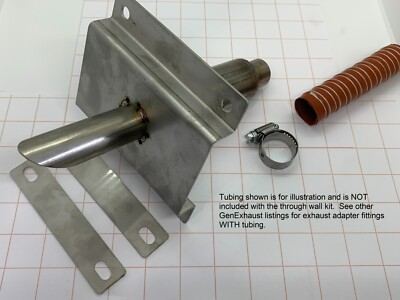 Double Shield thru wall exhaust vent-1  silicone tube clamp-wall width up to 4 