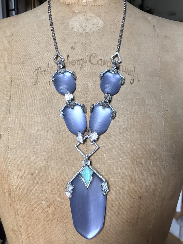 Collar Alexis Bittar Púrpura Lucite COLECCIÓN LARGA CUBISTA Foto 2 de 4