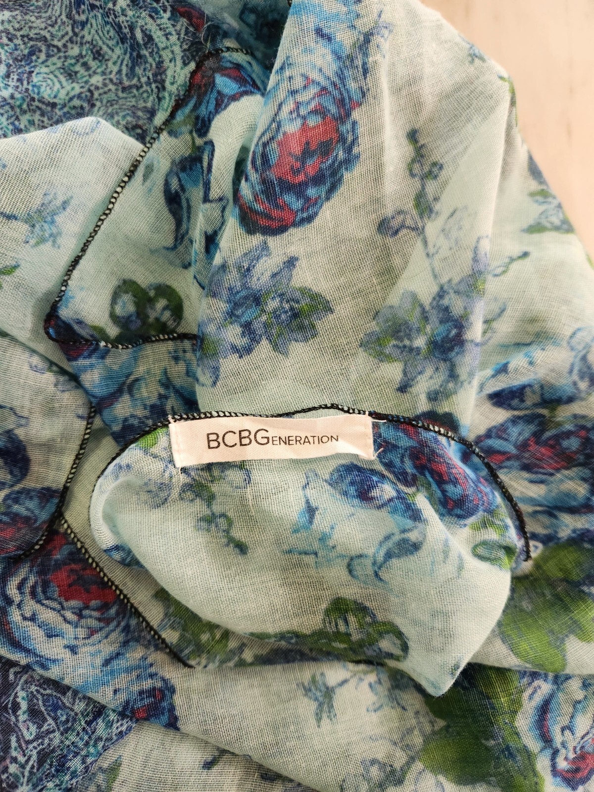 BCBGeneration Large Floral Blue Multiple Patterns… - image 5