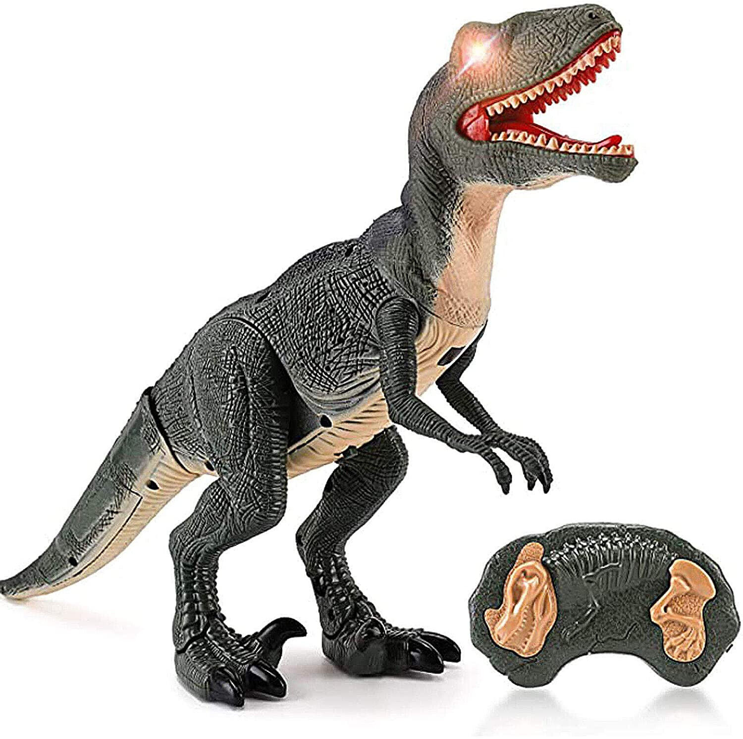 Contixo Remote Control Velociraptor RC Dinosaur Infrared Dino Waking Roaring DR1