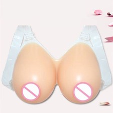 Silicone Breast Forms with Straps Mastectomy Crossdresser Fake Boobs Transgender