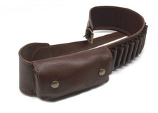 Cartuccera Delfiero cuoio con borsa per carabina calibro 30.06