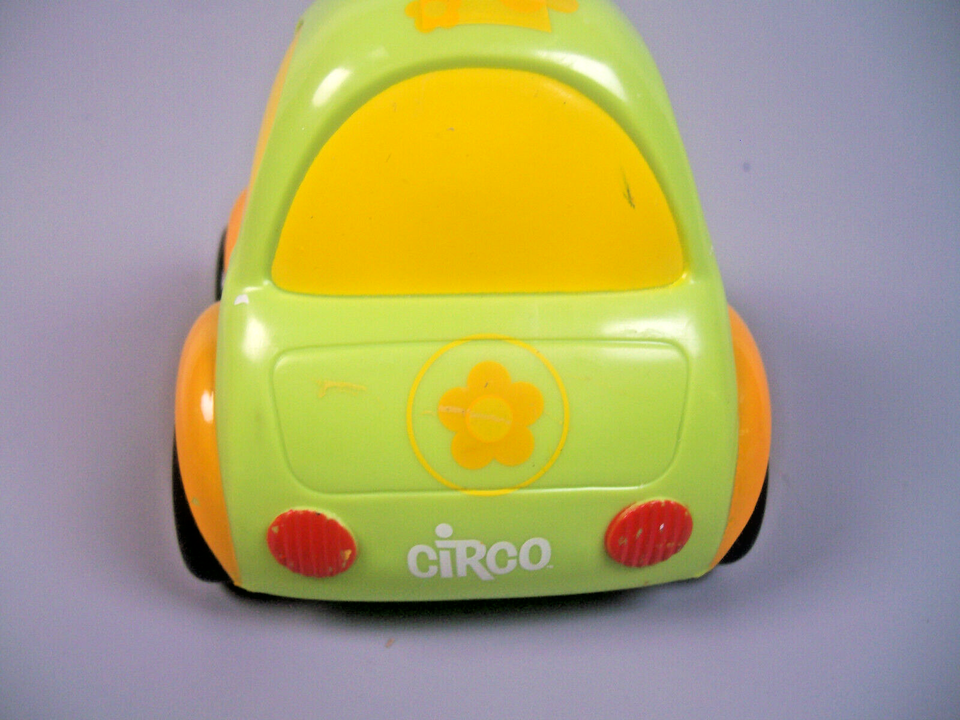 Little Tikes pull back green and yellow toy car with smiley face eBay