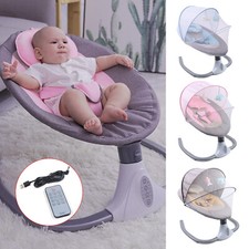 Electric Baby Swing Cradle Infant Bouncer Rocker Chair Bluetooth Music Bassinet