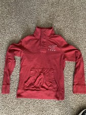 Red Hollister sweatshirt mens turtleneck