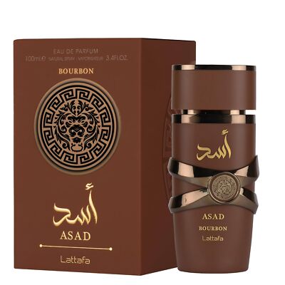 Lattafa Asad Bourbon for Unisex Eau de Parfum Spray, 3.4 Ounce NEW