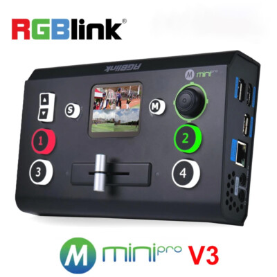 RGBlink Mini-Pro V3 4-Channel Video Mixer Switcher 4*4K HDMI Inputs Touch Screen