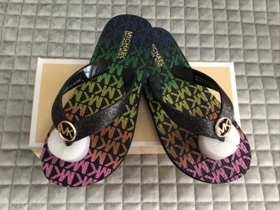 michael kors rainbow flip flops