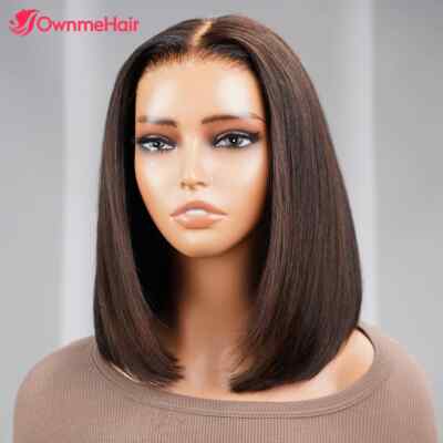 Glueless Bob Pre Cut Wigs 13x4 Lace Frontal Wigs Human Hair HD Bleached Knots