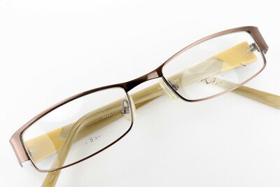 TAKA T2618 in Brown / Bone 50-18-135 Stainless Steel Eyeglass Frames D099