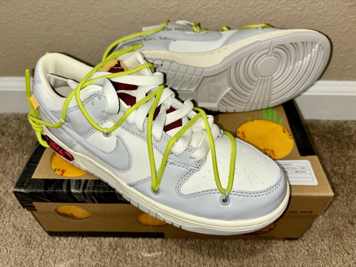 Nike Dunk Low Off-White 'Lot 08 of 50' Sz 8M DM1602-106 | eBay