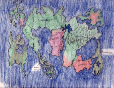 ORIGINAL HAND-DRAWN GAME MAP FOR HEROES IV THE LOST TALES OF AXEOTH PLUS BONUS