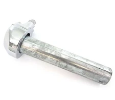 British Style Single Pull Motorcycle Throttle Assembly Tube - Chrome