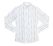 Bar III Slim Fit Stretch Multi-Striped Long Sleeve Men's Button Down Shirt NWT