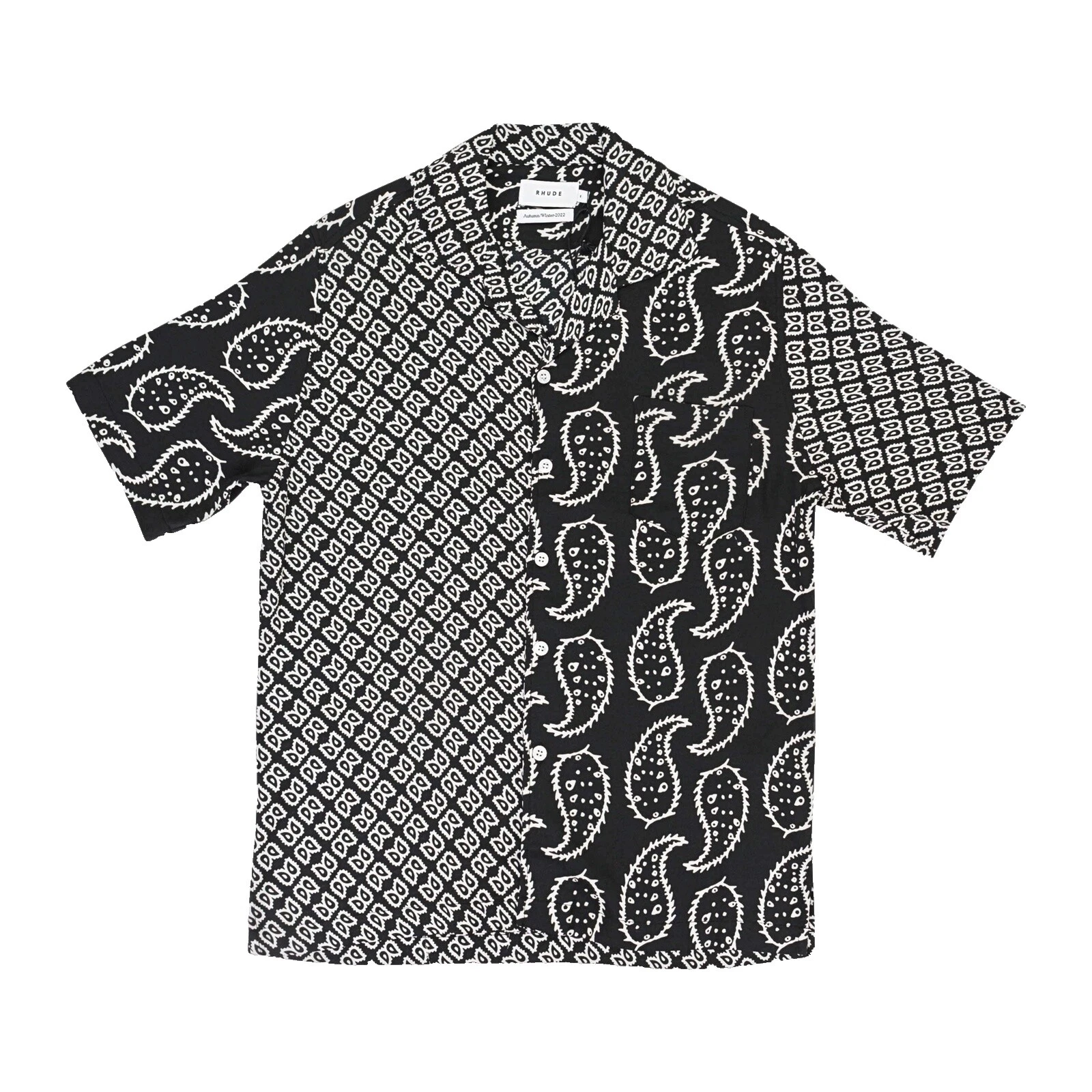 Poliéster Paisley Informal Con Botones camisas para hombres