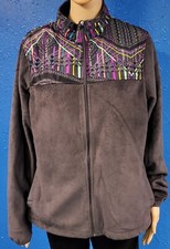 40317 FILA Sport Fleece Jacket Women's Size M Full Zip Pockets Long Sleeve Soft