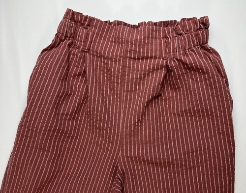 Sienna Sky Pants Womens Medium Red White Striped High Rise Beachy Boho Cuffed - Picture 5 of 11