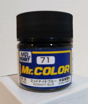 Gunze Sangyo Mr Color acrylic paint C-71, Midnight Blue 10ml.