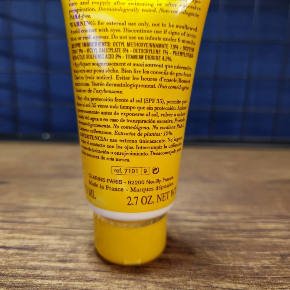 Sun Wrinkle Control Cream By Clarins High Protection ! SPF35 ! For Face 2.7 Oz - Image 4 of 4