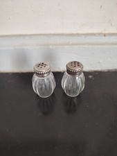 Pair of Chistofle Crystal and Silver Salerons