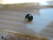 Echter Turmalin Grün rund Cabochon Schmuck Edelstein Fasserstein 86