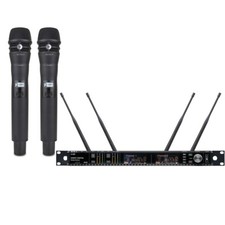 Advanced AD4D 2 Channel KSM8 Dynamic Wireless DJ Karaoke Microphone Digital Sys.