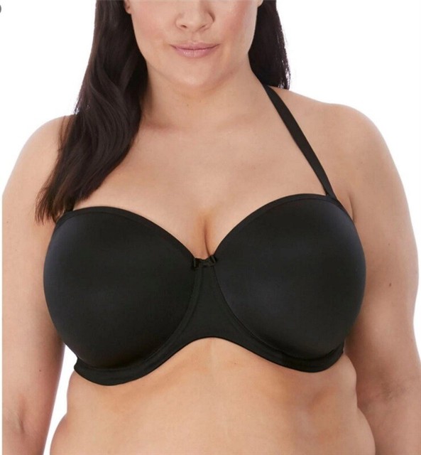 Elomi Smooth El4300 W Underwired MOULDED Strapless Bra Black BLK 36hh