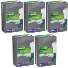 Image of Depend Comfort Protect Incontinence Underwear for Men L/XL 9 Pants - Pack 5