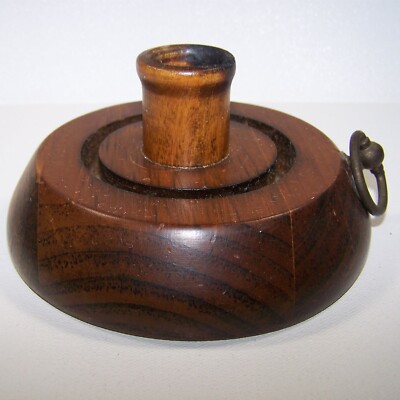 Vermont Wood Specialties Rustic Style Candlestick Holder 3.75'' Tall Vintage