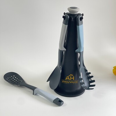 6 Piece Kitchen Utensil Set With Rotating Stand