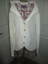 Sweater Koret City Size S Crochet Button Up Cream Color