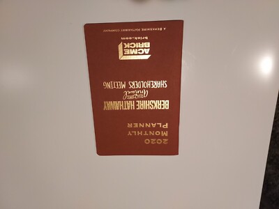 2020 Monthly Planner Berkshire Hathaway 2019 Annual Shareholder Meeting Buffett