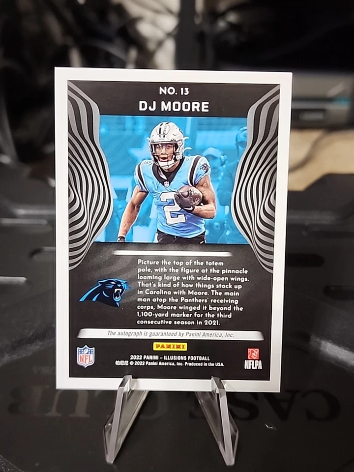 2022 Panini Illusions - Trophy Collection Red Signatures #13 D.J. Moore /35 (AU) - Image 3 of 3