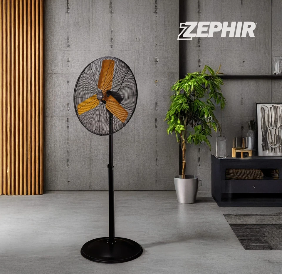 Ventilatore a Piantana Potente 75cm Industriale 250w  ZEPHIR zdm75p Metallo 230v - Immagine 4 di 4