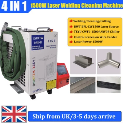 CHINACNCZONE 【UK Stock】4IN1 1500W Handheld Fiber Laser Welder Metal Cleaning Cutting Machine