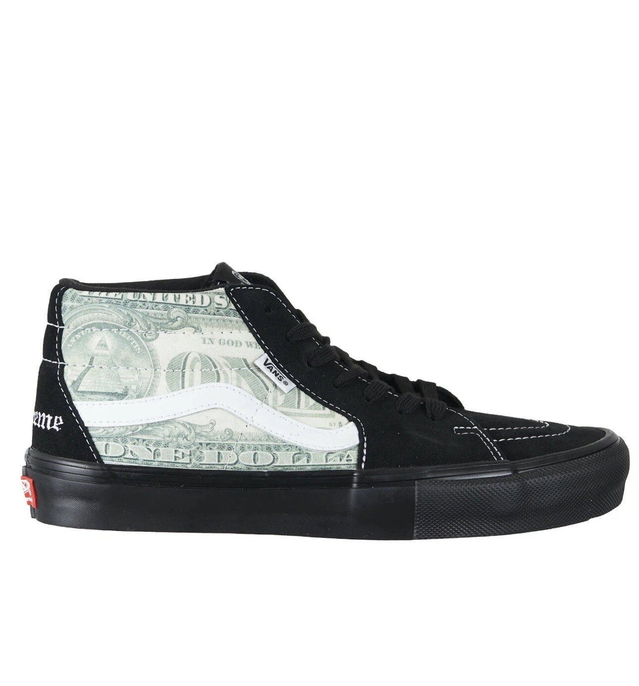 Supreme Vans Dollar noir moyen taille 9