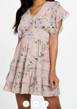 Guess Allie Tiered dress - Vapor Rose, Floral- Small 