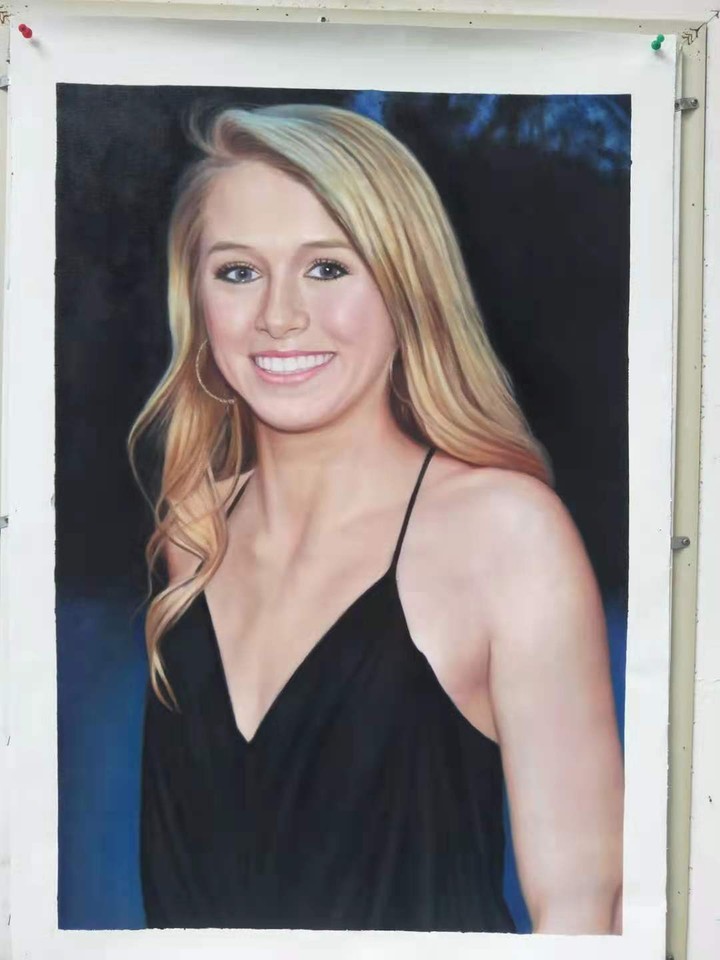 Custom Portrait painting from photo,hand painted custom oil painting on