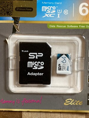 ●Silicon Power　SP064GBCFC1K0V10 [64GB] Silicon Power Micro SD Card 64 GB New | eBay