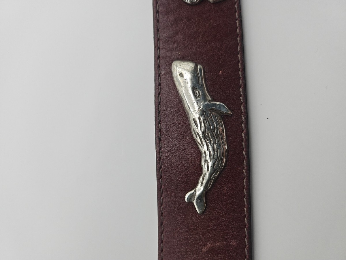 Vtg Brighton Honest 1992 Leather Black Belt Animals Solid Brass Size 28 Honest Belt - Etsy main image 3