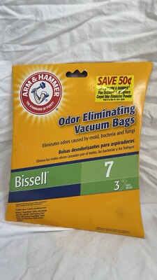 Arm & Hammer Bissell 7 Odor Eliminating -- Vacuum Bags OPEN Box Pack - 2 Bags