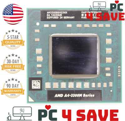 AMD Mobile CPU A4-3300M 1.90GHz Socket FS1 722P Laptop Processor AM3300DDX23GX