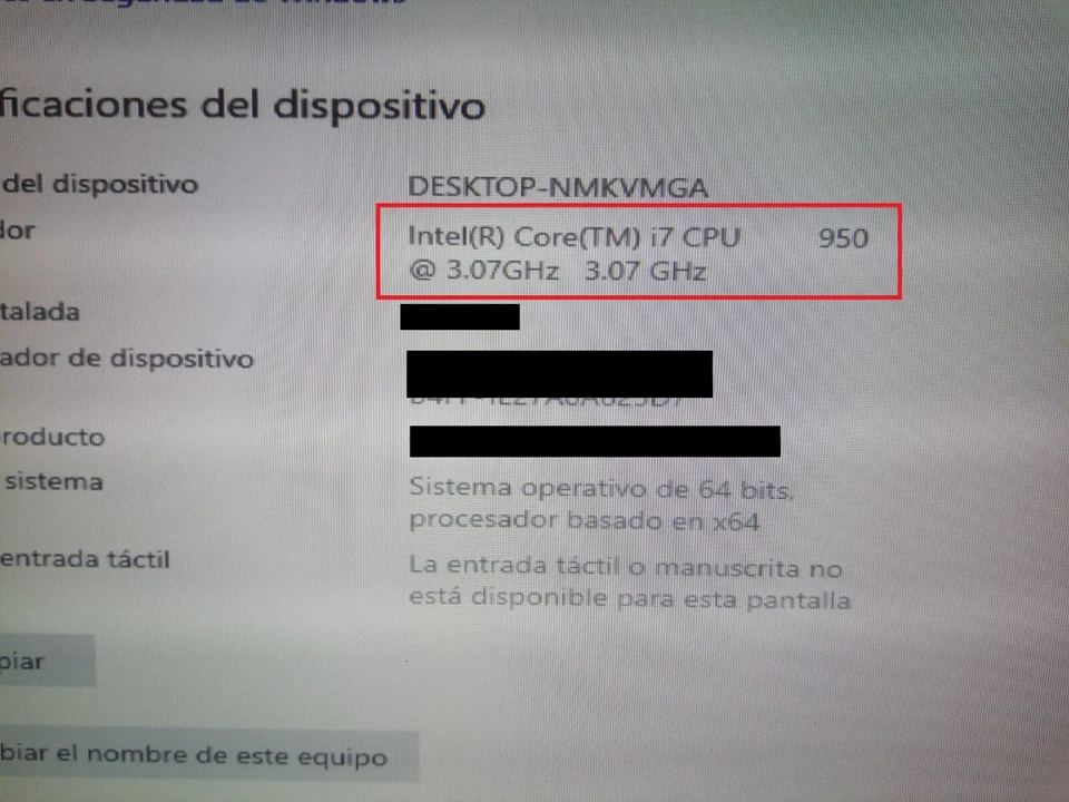 ESPAÑA PROCESADOR INTEL I7 - 950 3,06 GHz SLBEN 8MB SOCKET 1366 PROBADO TEST OK - Imagen 2 de 4