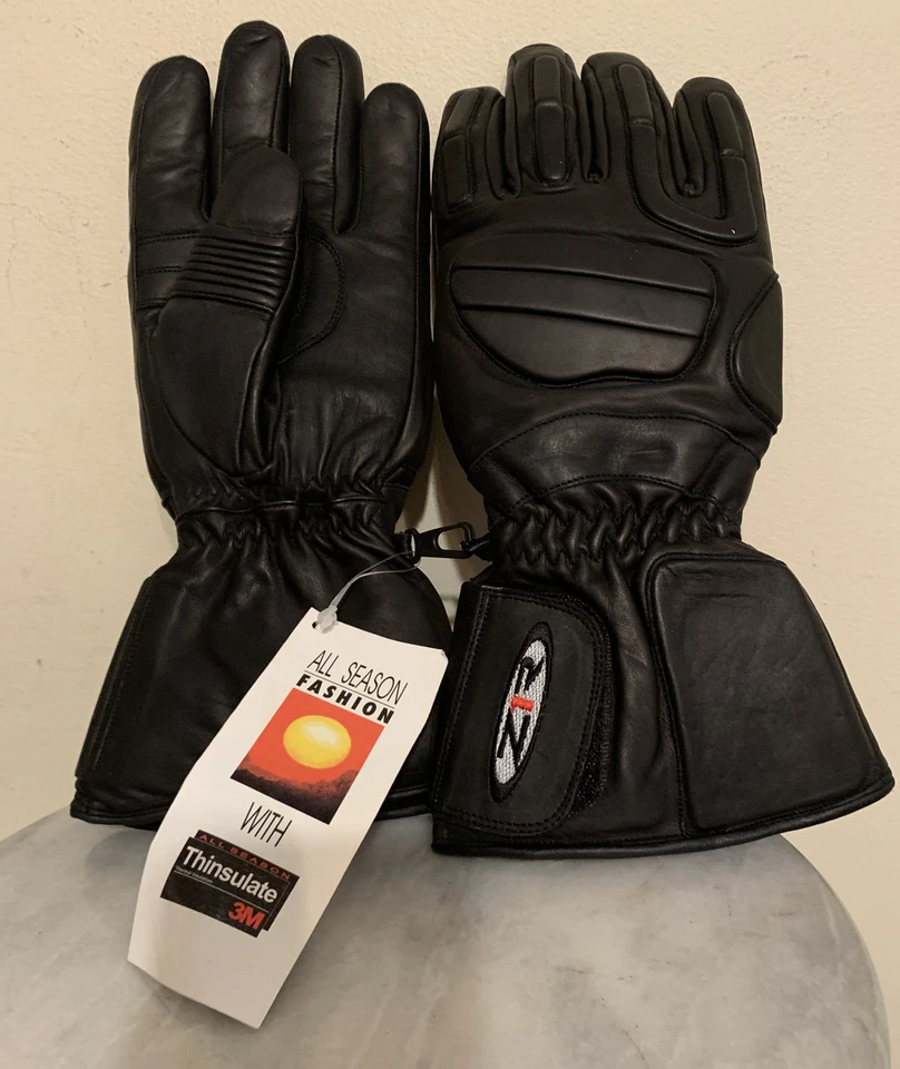 NUEVO Z1R Hombres XL Cuero 3M Aislante Moto Guantes Armadura Nudillos Palma Acolchada Foto 2 de 4