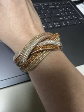 028-027 Boho Sparkly Wrap Cuff Bracelet Soft Festival Jewelry Fashion