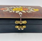Lacquer Jewelry Music  Box “Love Is A Many Splendored Thing” Yellow Fabric Lined — photo 10