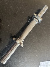 40 cm x 30 mm verchromter Stahl Spin Lock Hantelstange 2,5 kg.